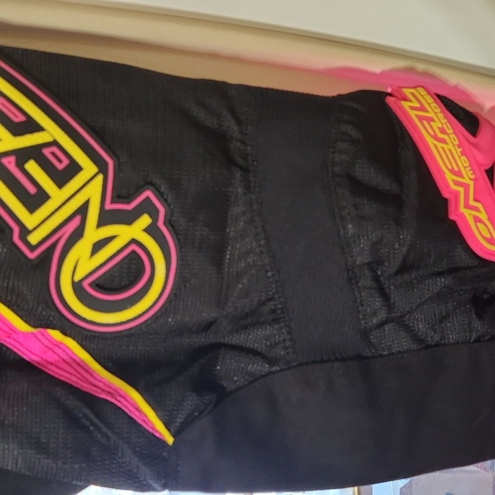 Women’s ONEAL Element Motorcross Racing Pants sz 5/6 Black/Pink/Yellow - Picture 6 of 8